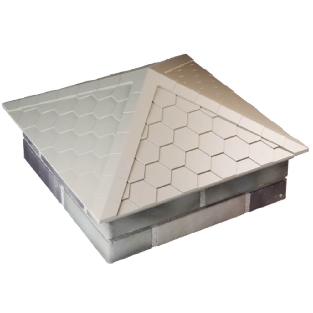 Колпак Zking Эверест Бежевый на столб 2х2 кирпича (535х535мм)