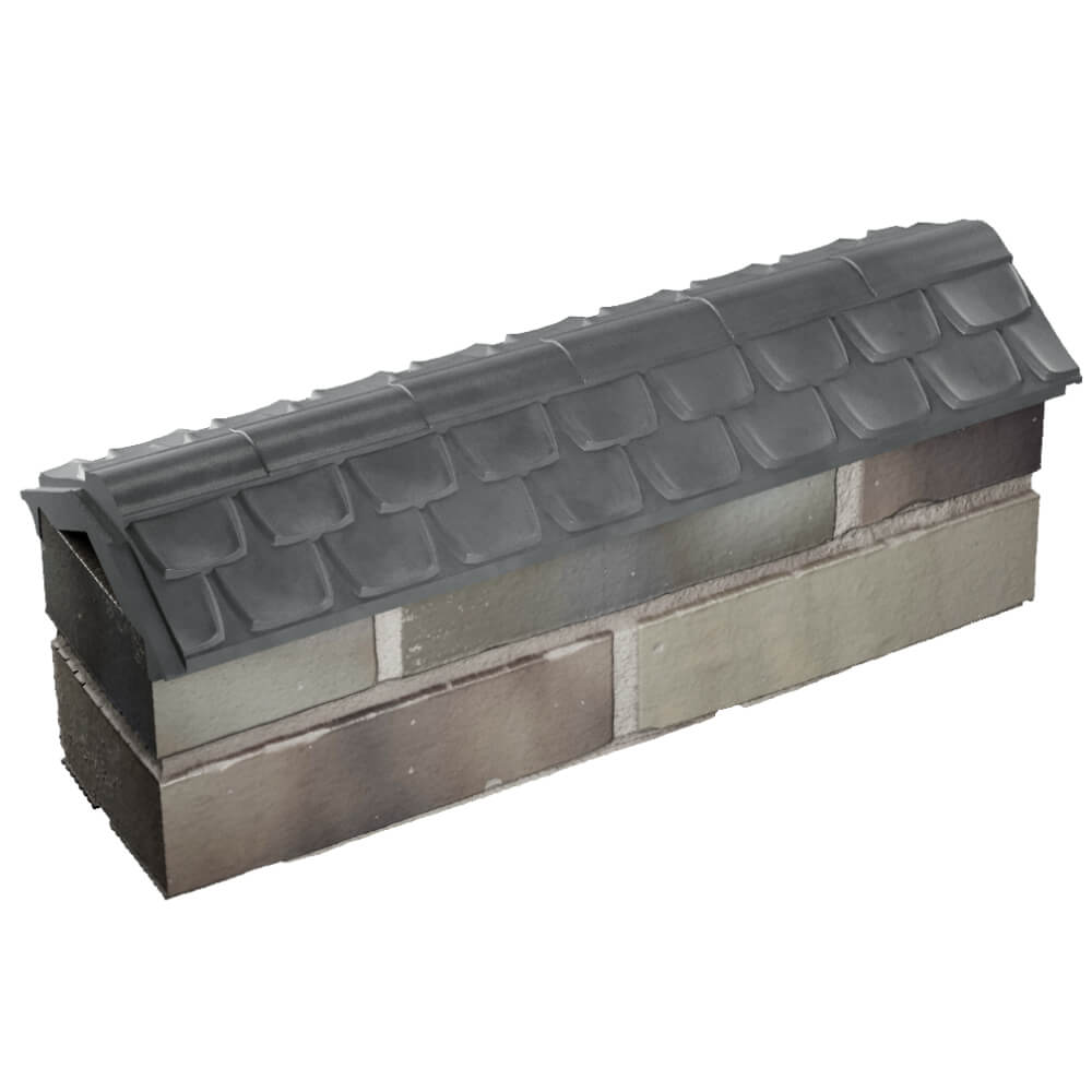 Парапет Zking Эльбрус Серый с посадкой на 0.5 кирпича (130мм)