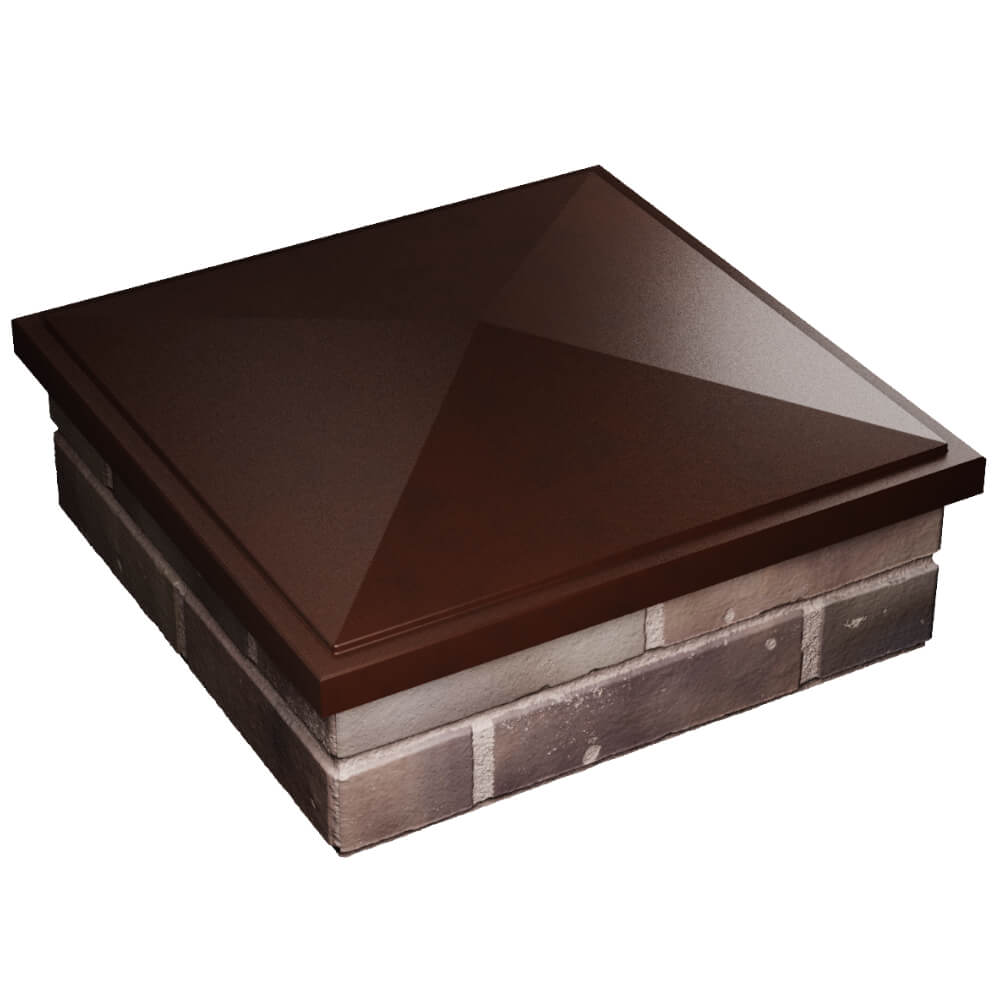 Колпак Zking БонаМоно Коричневый на столб 2х2 кирпича (515х515, 530х530мм)